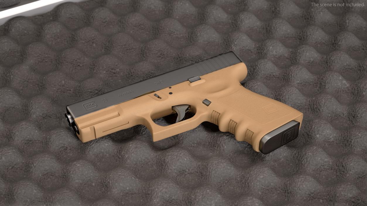 3D model Glock 19 GEN 3 Olive