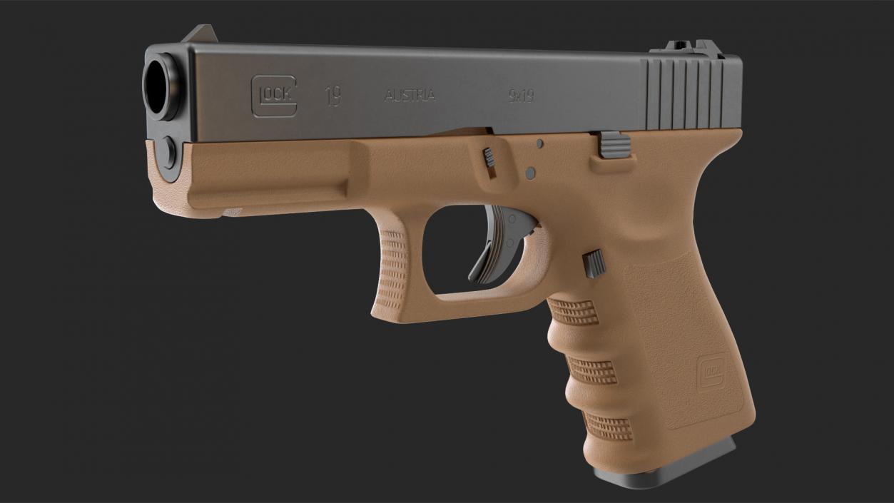 3D model Glock 19 GEN 3 Olive