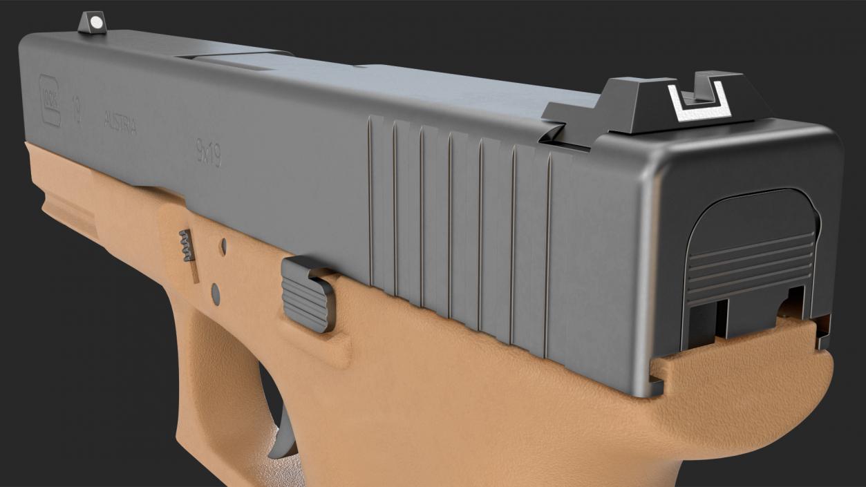 3D model Glock 19 GEN 3 Olive