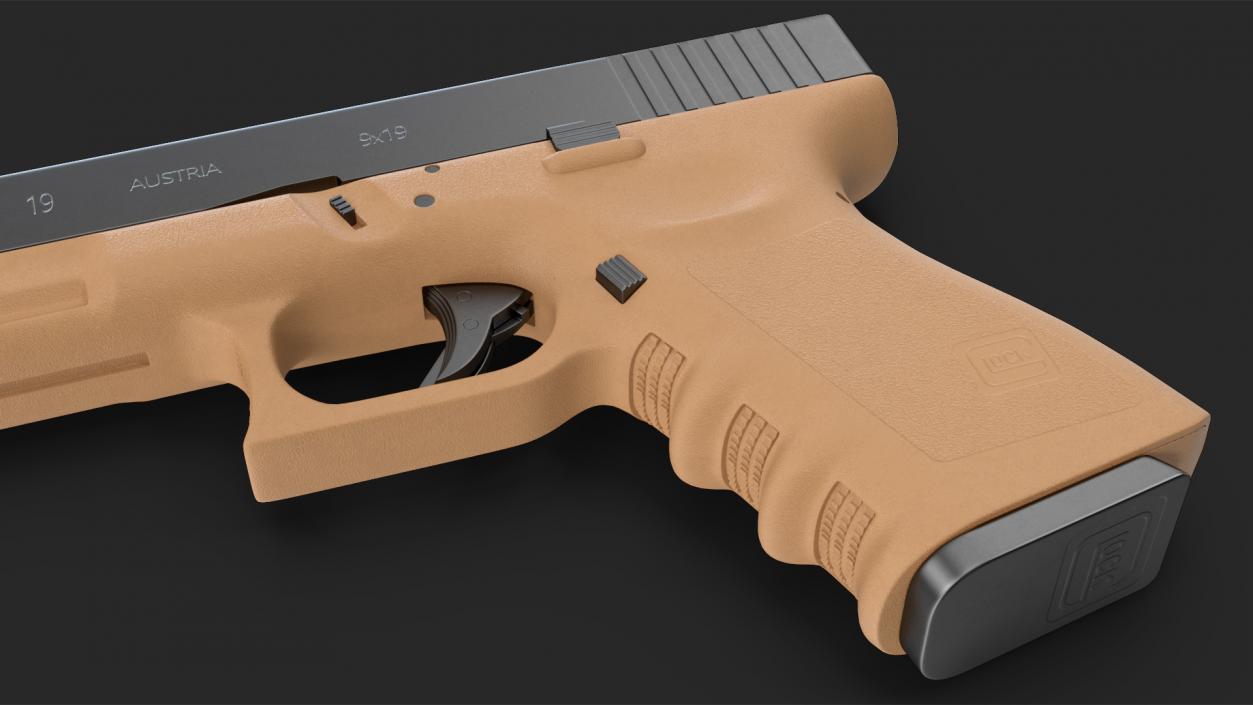 3D model Glock 19 GEN 3 Olive