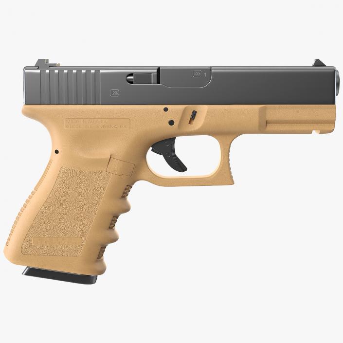 3D model Glock 19 GEN 3 Olive