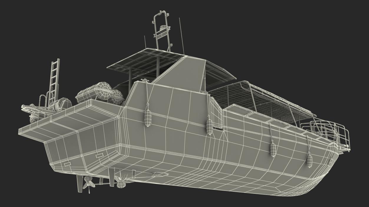 3D model Excursion Boat White