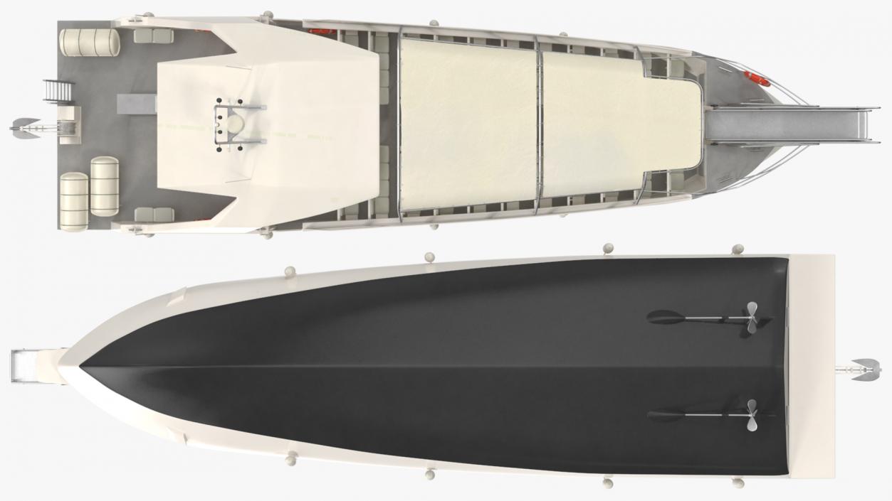 3D model Excursion Boat White