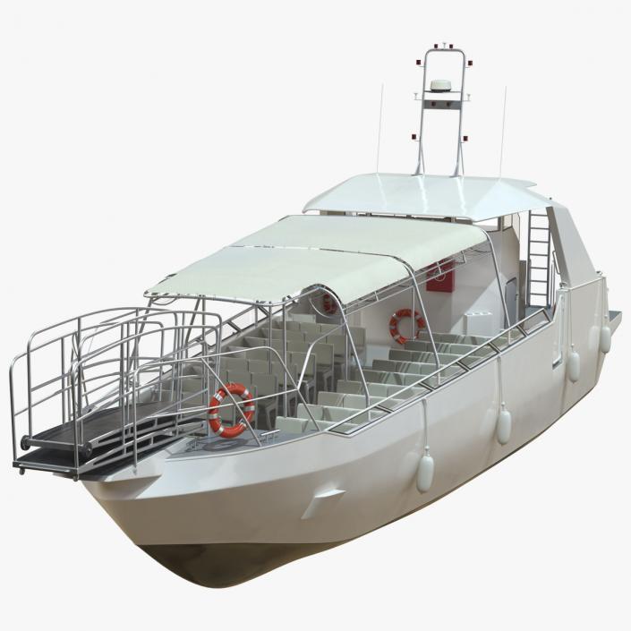 3D model Excursion Boat White