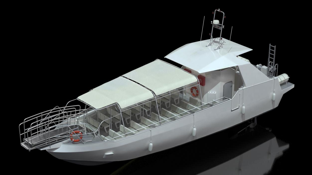 3D model Excursion Boat White