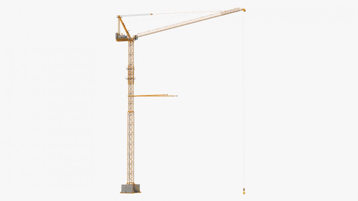 Tower Crane with Concrete Bucket 3D