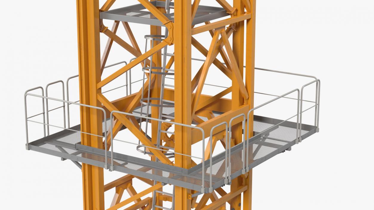 Tower Crane with Concrete Bucket 3D