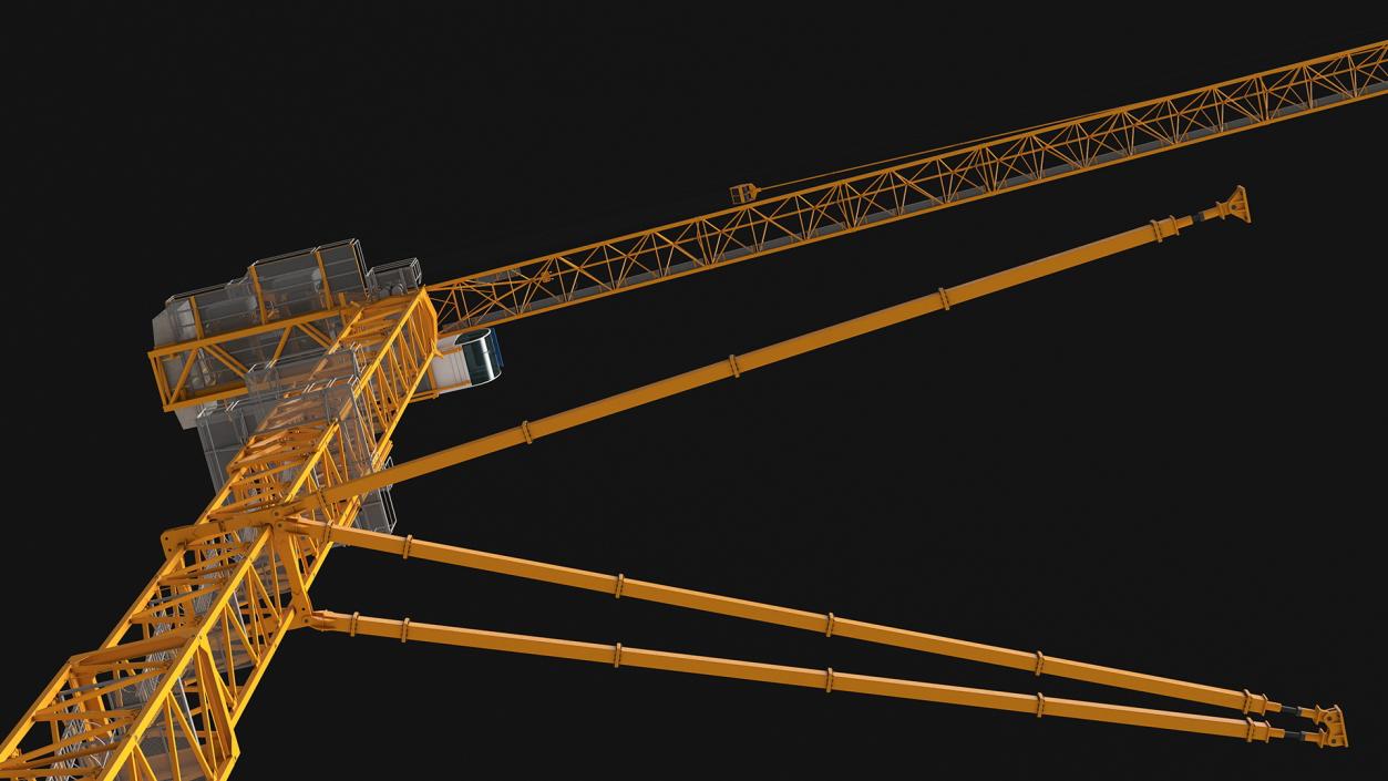 Tower Crane with Concrete Bucket 3D