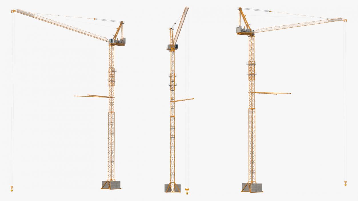 Tower Crane with Concrete Bucket 3D