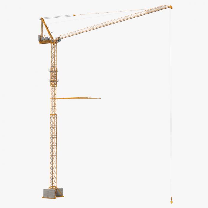 Tower Crane with Concrete Bucket 3D