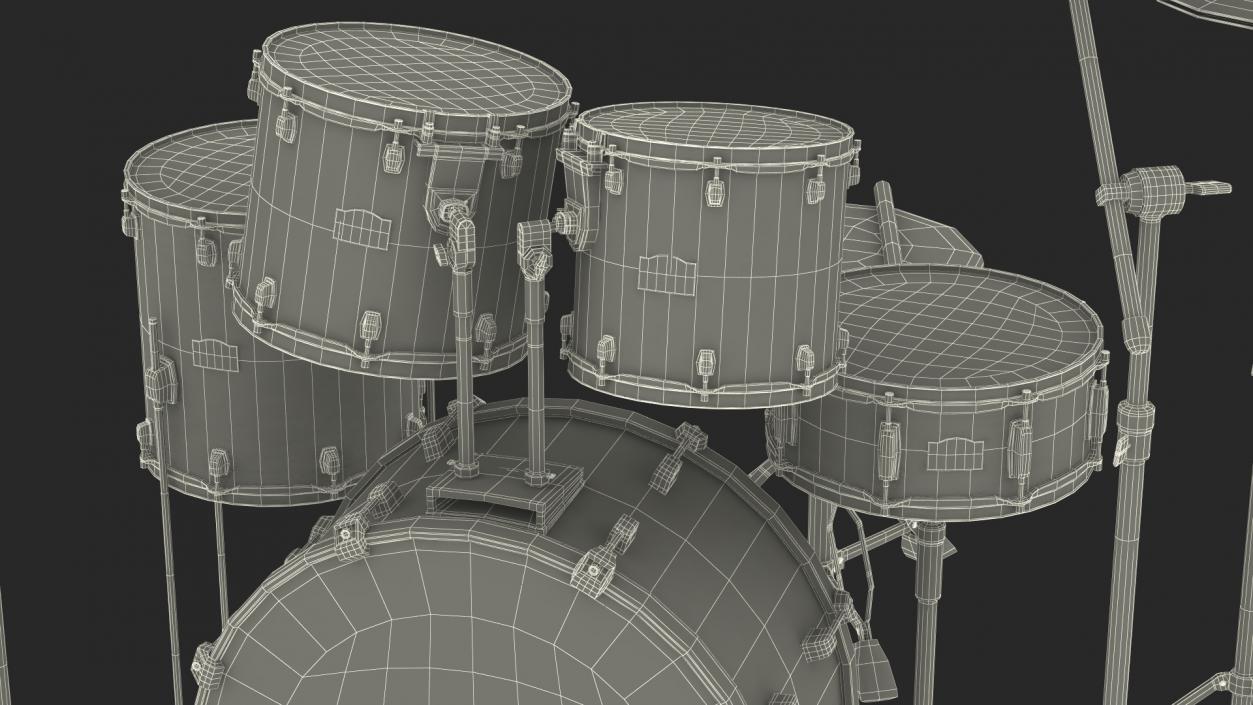 3D Pearl Roadshow Drum Set model