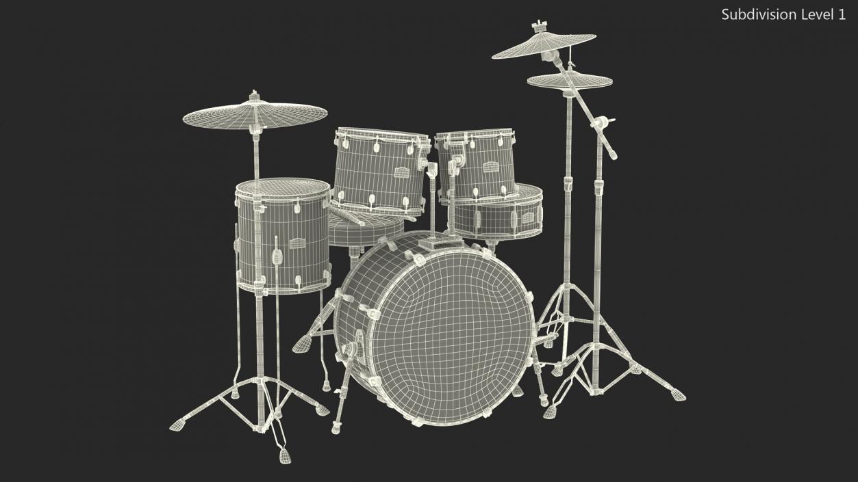 3D Pearl Roadshow Drum Set model