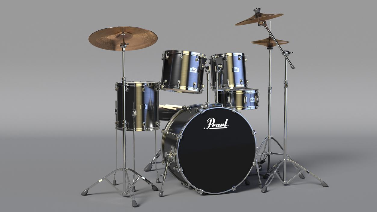 3D Pearl Roadshow Drum Set model