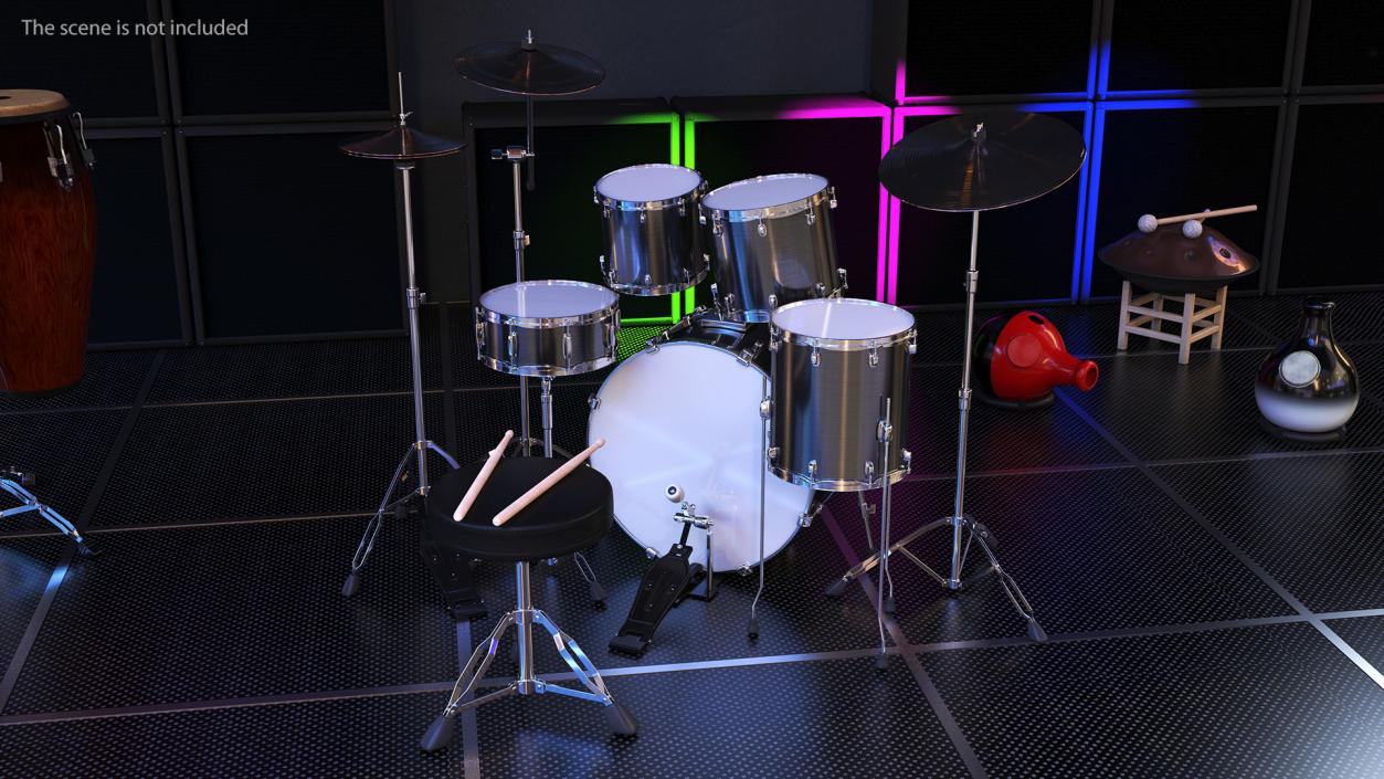 3D Pearl Roadshow Drum Set model