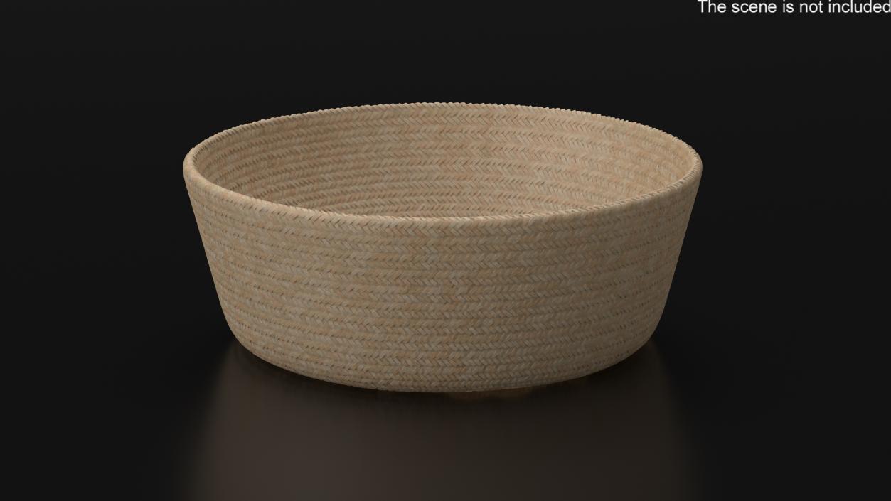 3D Folded Wicker Storage Basket model