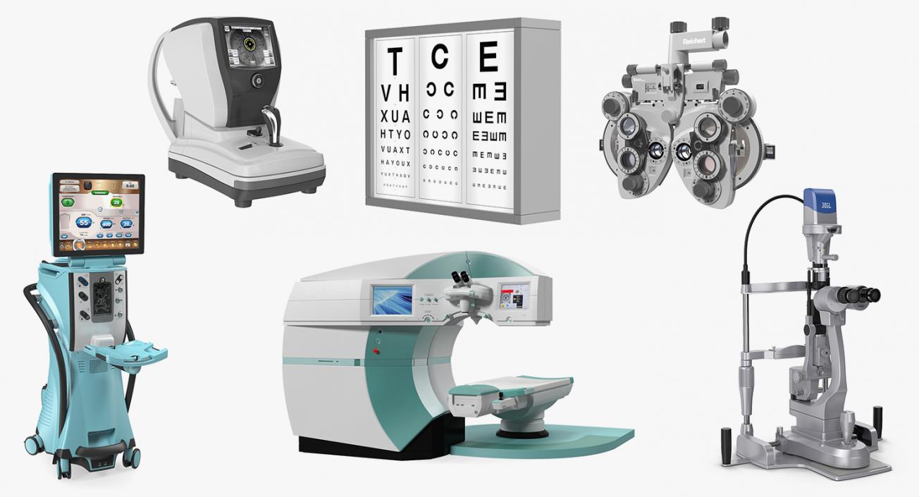 3D model Eye Diagnosis and Surgery Instruments 3D Models Collection 3