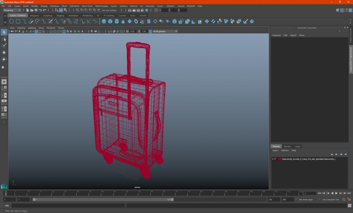 3D Samsonite Ascella X Carry-On model