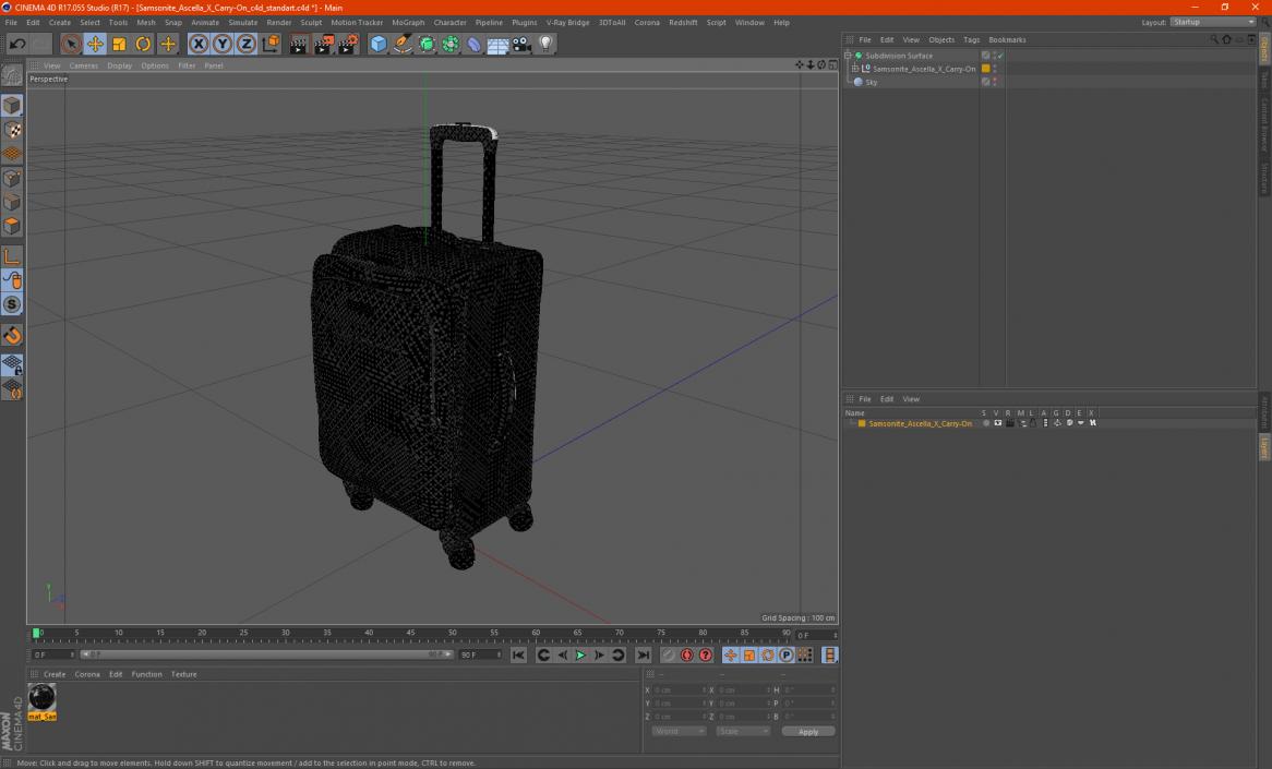 3D Samsonite Ascella X Carry-On model