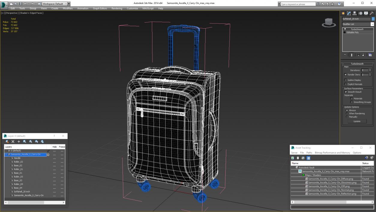 3D Samsonite Ascella X Carry-On model