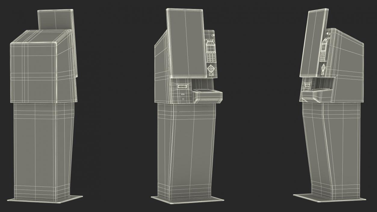 3D model Hotel Self Check-In Kiosk