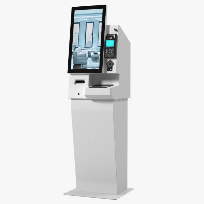 3D model Hotel Self Check-In Kiosk