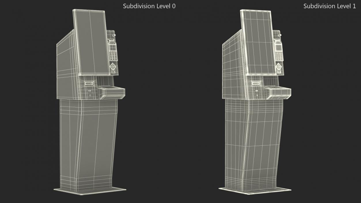 3D model Hotel Self Check-In Kiosk