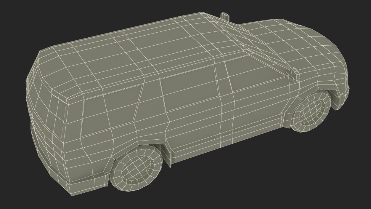 Low Poly Stylized Model SUV 2 3D model