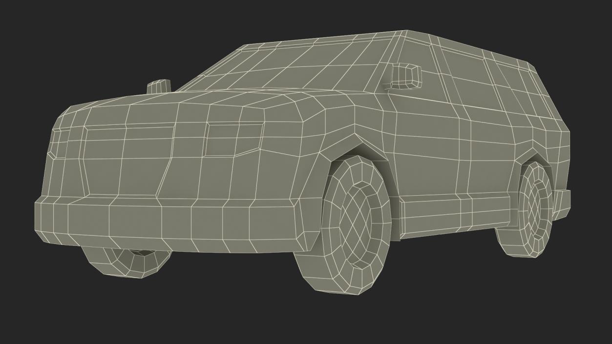 Low Poly Stylized Model SUV 2 3D model