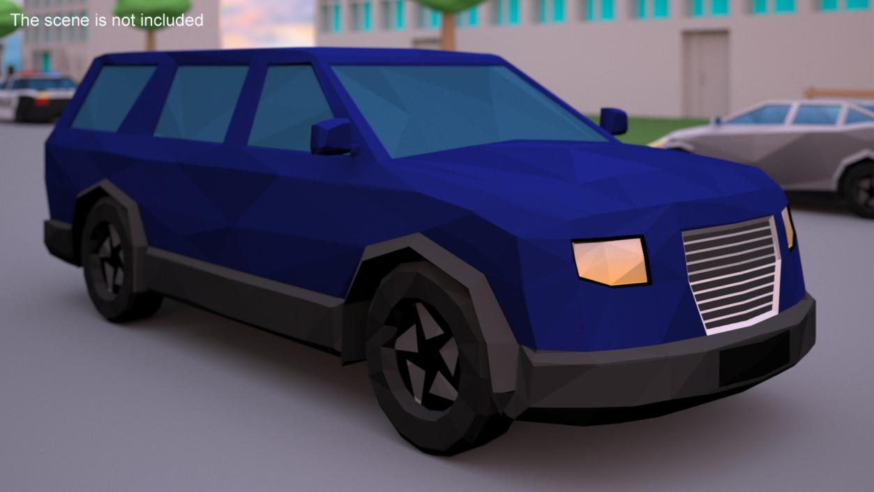 Low Poly Stylized Model SUV 2 3D model