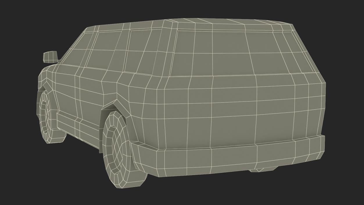 Low Poly Stylized Model SUV 2 3D model