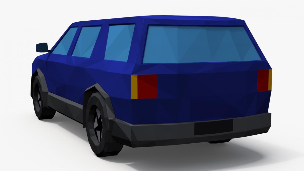 Low Poly Stylized Model SUV 2 3D model