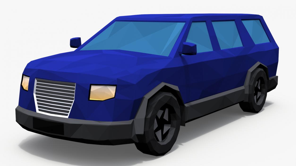 Low Poly Stylized Model SUV 2 3D model