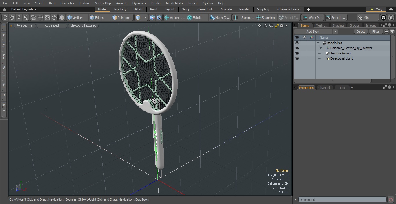 Foldable Electric Fly Swatter 3D model