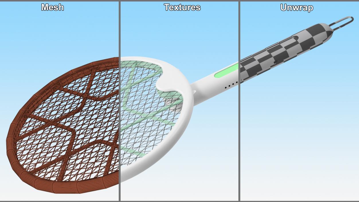 Foldable Electric Fly Swatter 3D model