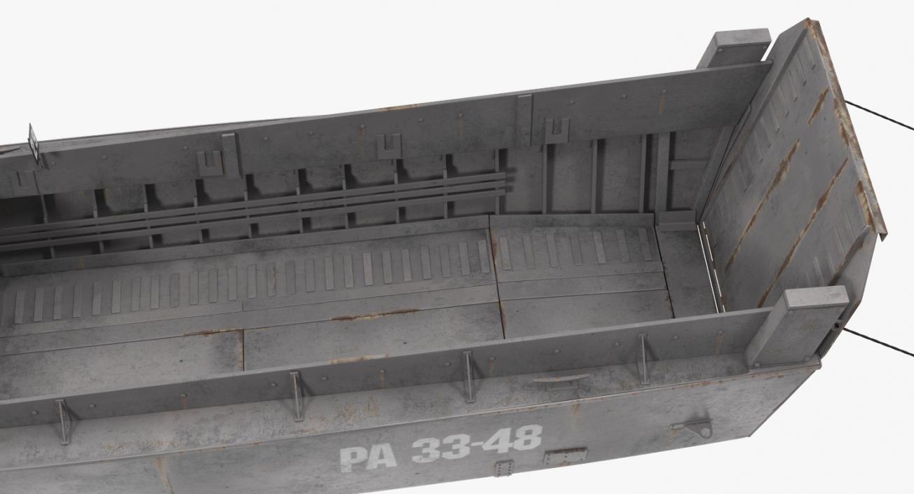 3D LCVP Higgins Boat Rusty model