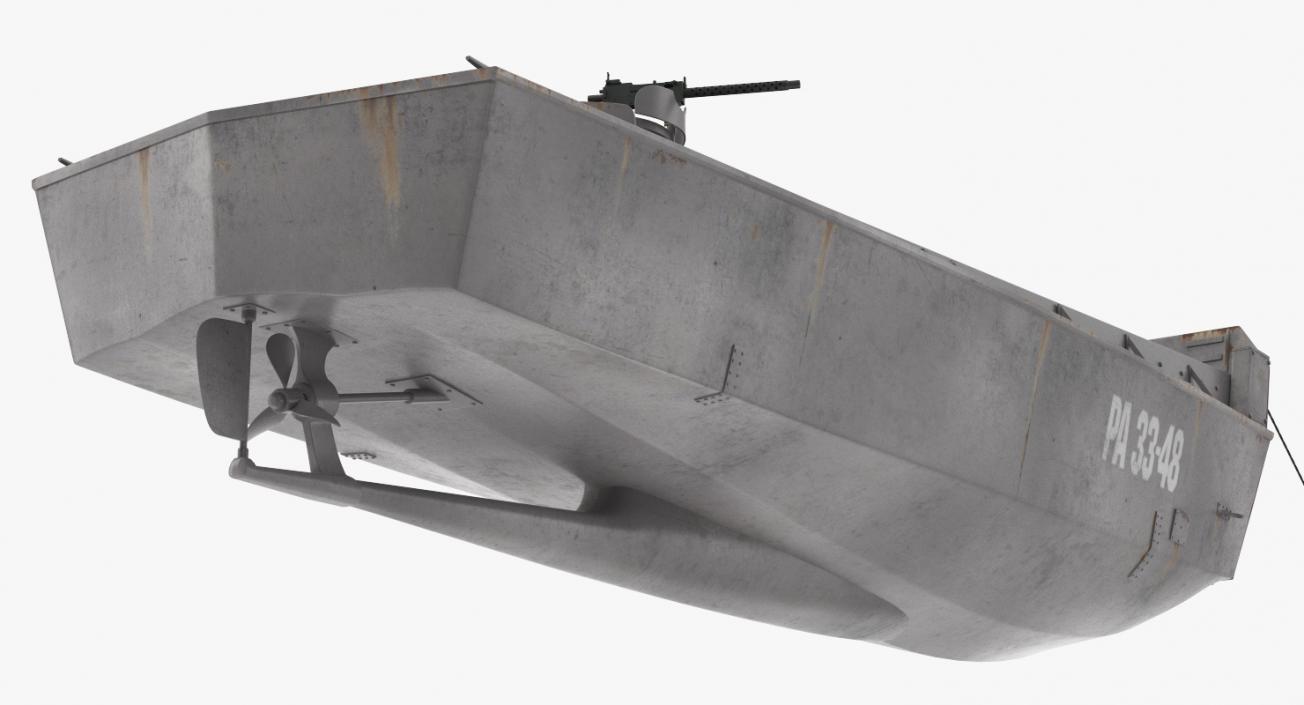 3D LCVP Higgins Boat Rusty model