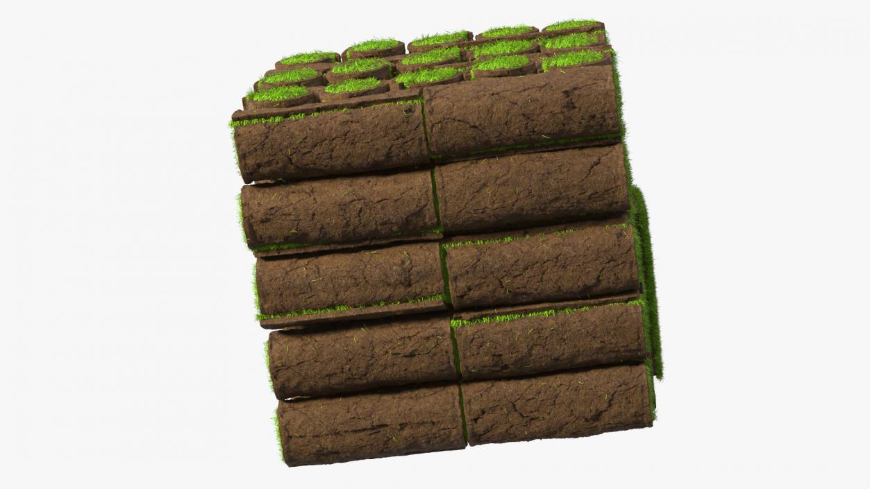 3D Rolled Lawn Big Stack