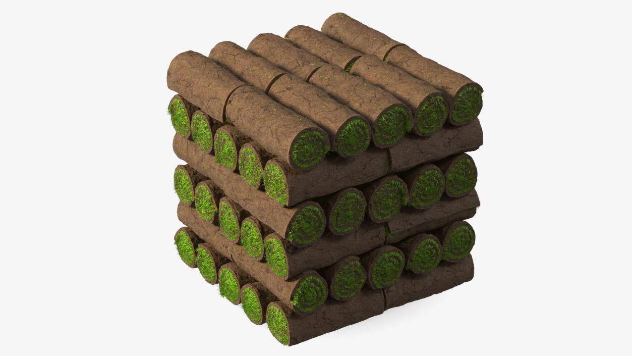 3D Rolled Lawn Big Stack