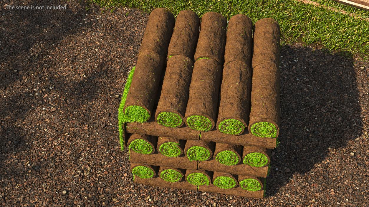 3D Rolled Lawn Big Stack