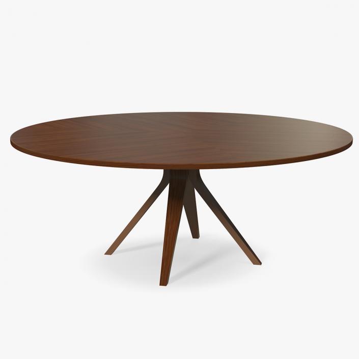 3D Round Dinner Table model