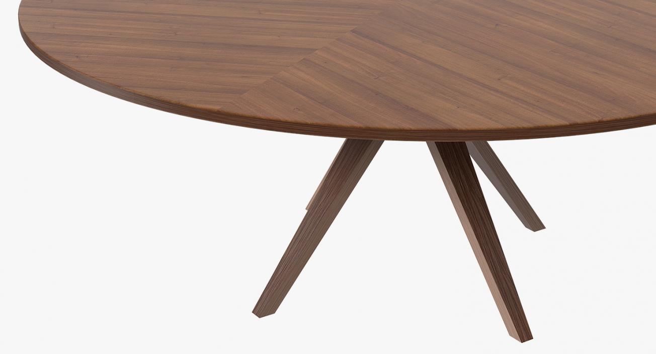 3D Round Dinner Table model