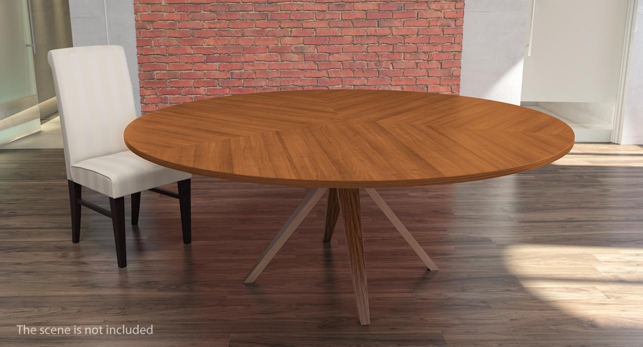 3D Round Dinner Table model