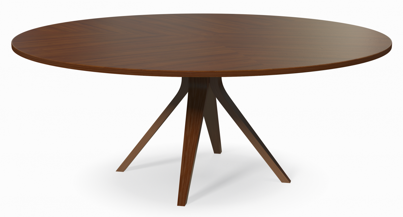 3D Round Dinner Table model