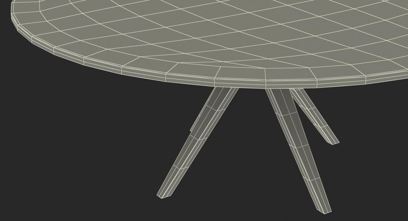 3D Round Dinner Table model