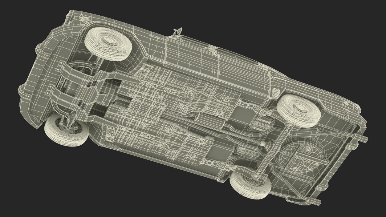 3D model Classic Checker Taxi Cab Simple Interior