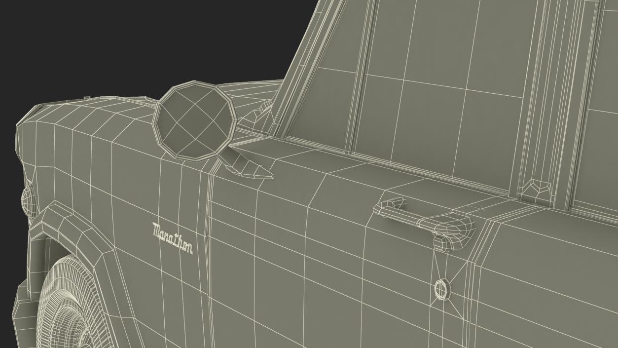 3D model Classic Checker Taxi Cab Simple Interior