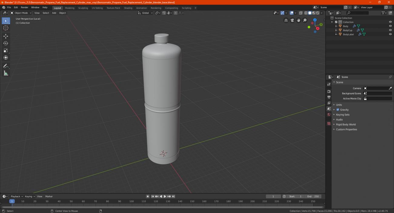 3D model Bernzomatic Propane Fuel Replacement Cylinder