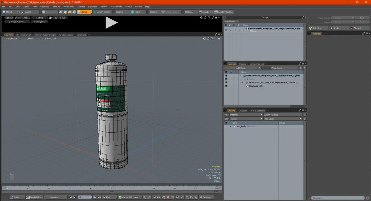 3D model Bernzomatic Propane Fuel Replacement Cylinder