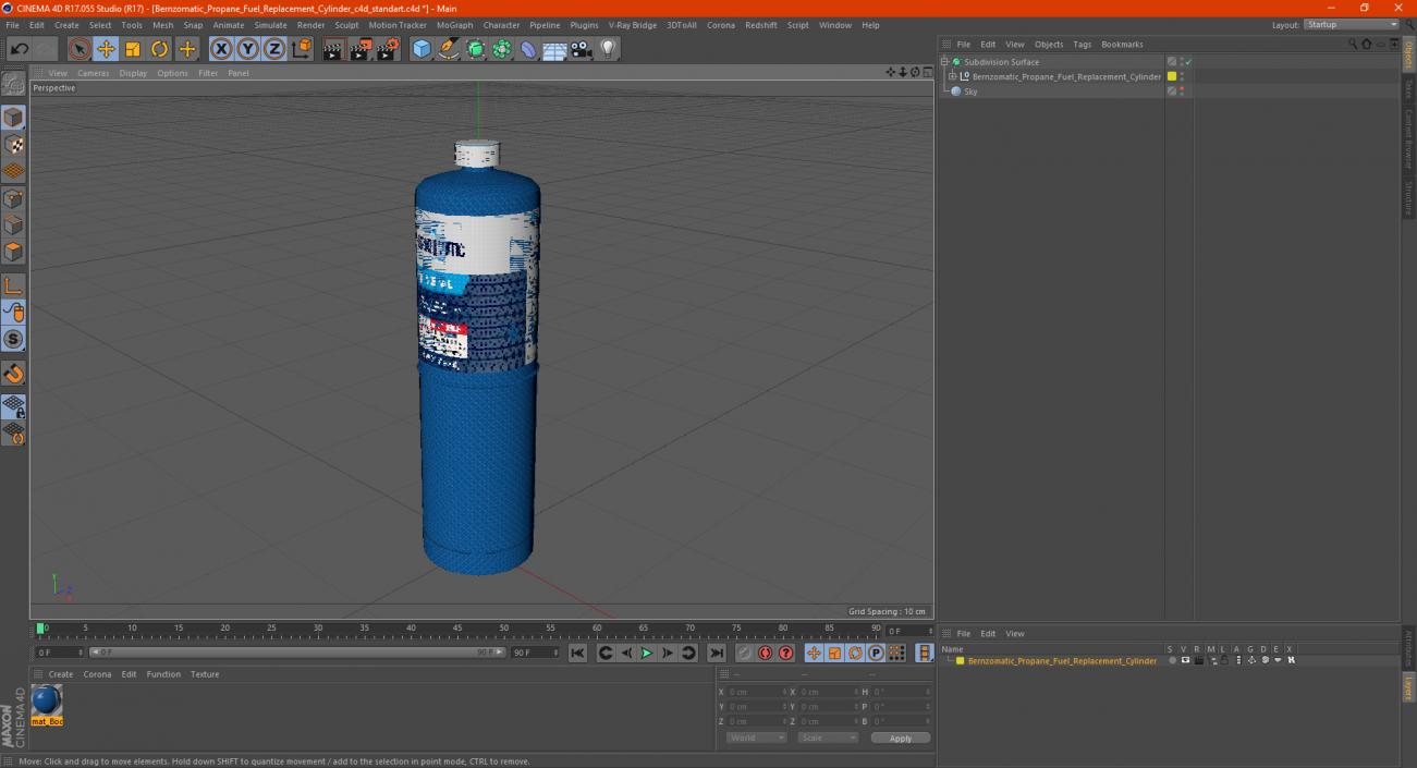 3D model Bernzomatic Propane Fuel Replacement Cylinder