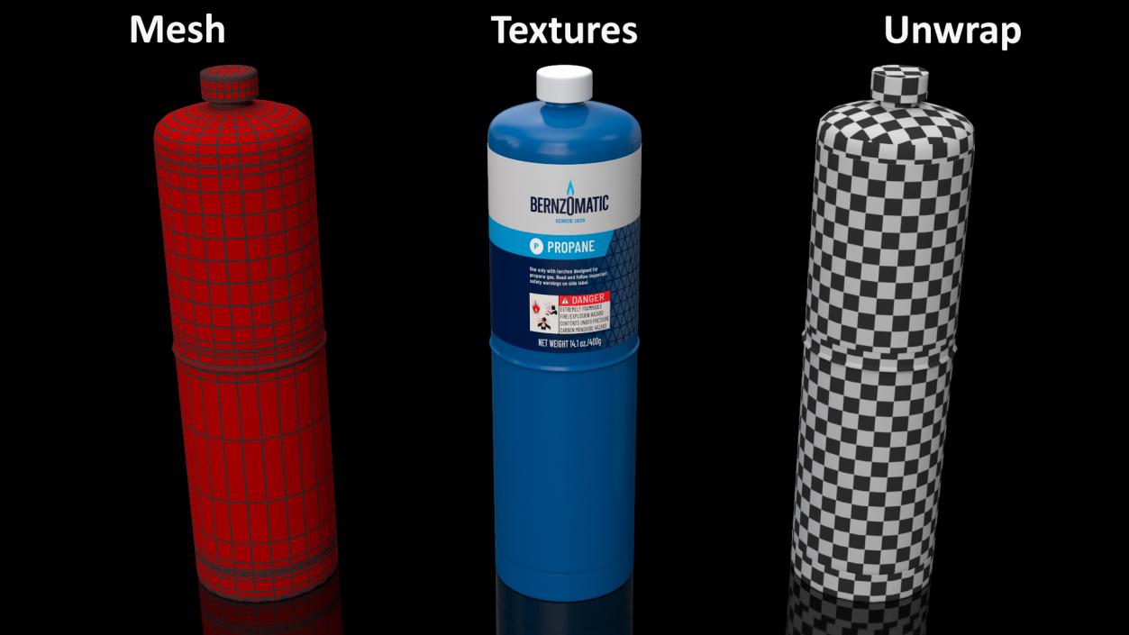 3D model Bernzomatic Propane Fuel Replacement Cylinder